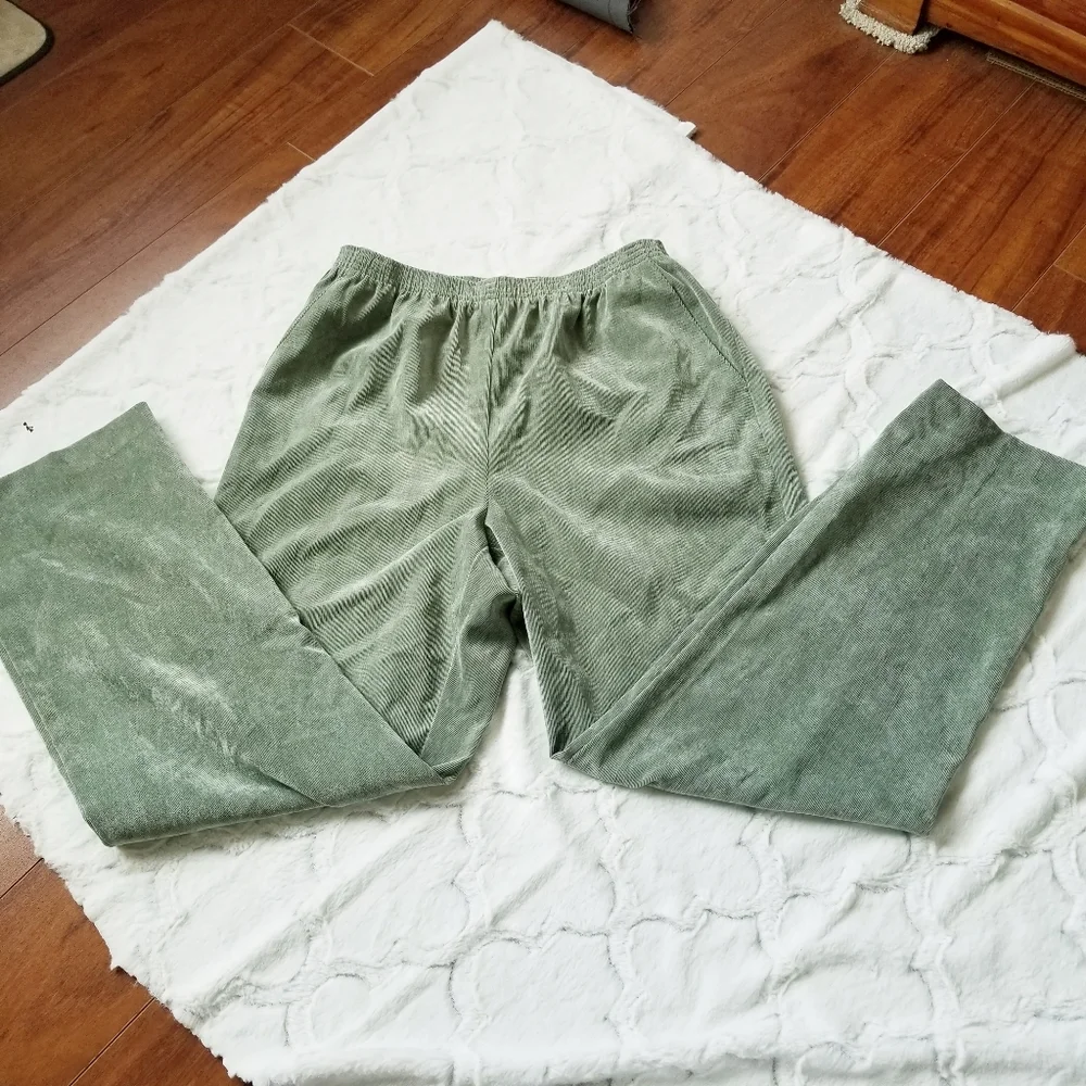 Alfred Dunner Jacket and Pant Set Sage color